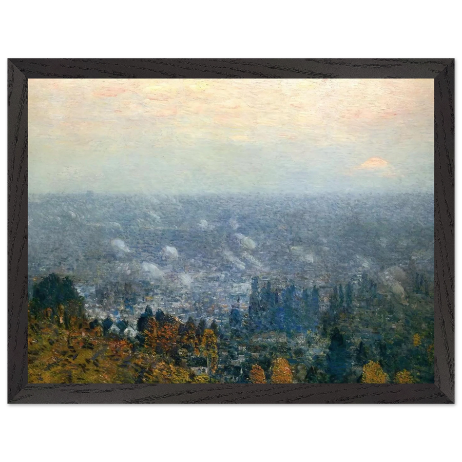 Mount Hood and the Valley of the Willamette by Childe Hassam — Framed art print at Zephyeer