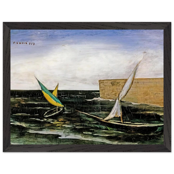 VELE NEL PORTO by Carlo Carra — Framed art print at Zephyeer
