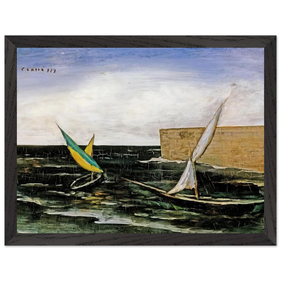 VELE NEL PORTO by Carlo Carra — Framed art print at Zephyeer
