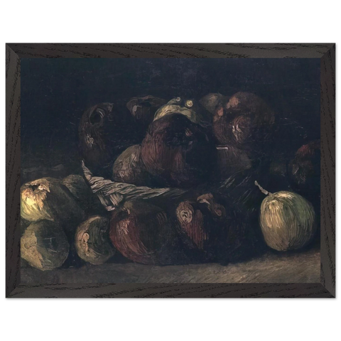 Still life with a basket of apples by Vincent van Gogh — Framed art print at Zephyeer