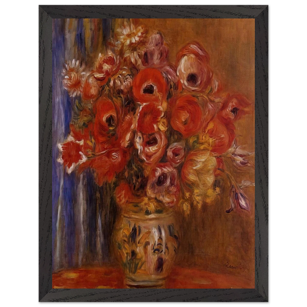 Vase of Tulips and Anemones by Pierre-Auguste Renoir — Framed art print at Zephyeer