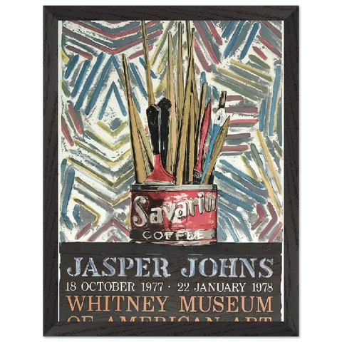 SAVARIN WHITNEY MUSEUM POSTER by Jasper Johns — Framed art print at Zephyeer