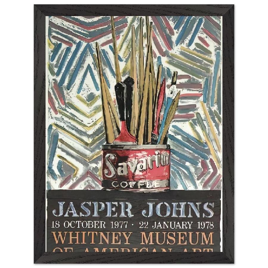 SAVARIN WHITNEY MUSEUM POSTER by Jasper Johns — Framed art print at Zephyeer