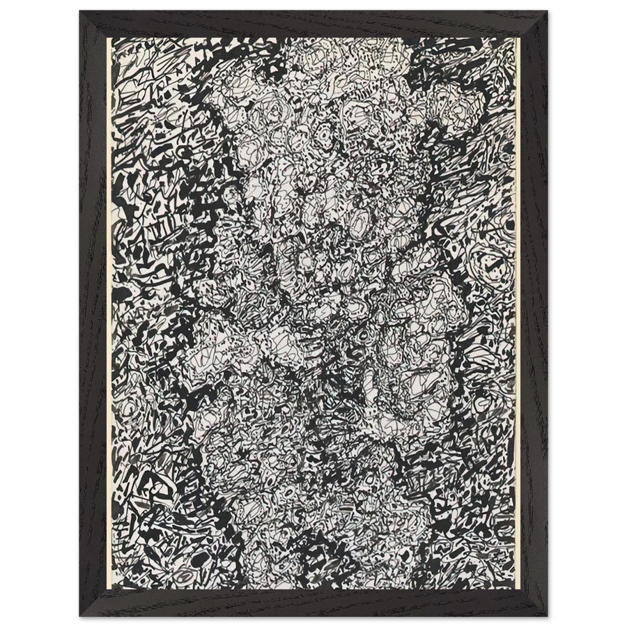 FIGURE WITH HAT IN A LANDSCAPE 1960 by Jean Dubuffet — Framed art print at Zephyeer