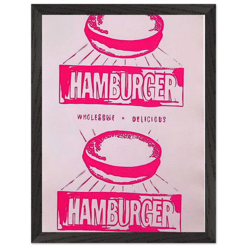 Double Hamburger by Andy Warhol — Framed art print at Zephyeer