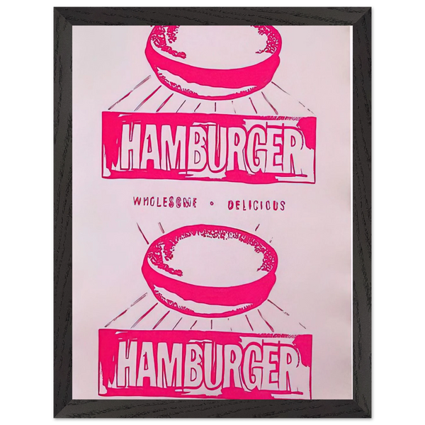 Double Hamburger by Andy Warhol — Framed art print at Zephyeer