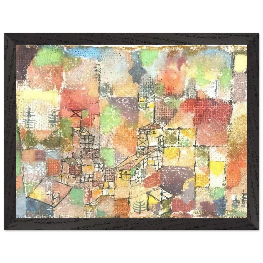 TWO COUNTRY HOUSES 1918 by Paul Klee — Framed art print at Zephyeer