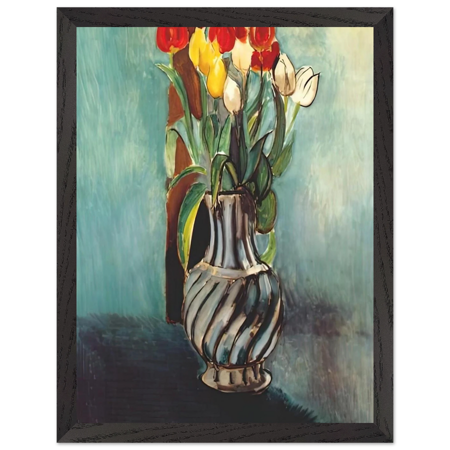 ME MYSELF STENDHAL VASE OF TULIPS 1914 by Henri Matisse — Framed art print at Zephyeer