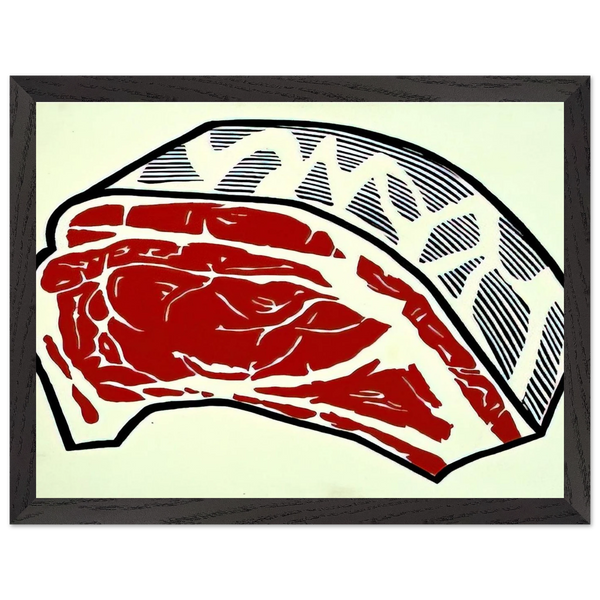 STANDING RIB 1962 by Roy Lichtenstein — Framed art print at Zephyeer