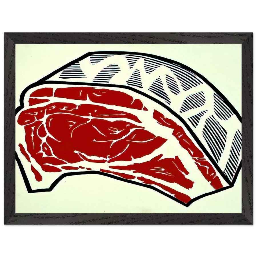STANDING RIB 1962 by Roy Lichtenstein — Framed art print at Zephyeer