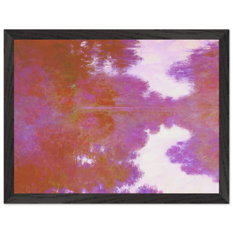 Misty Morning on the Seine, Mauve by Claude Monet — Framed art print at Zephyeer