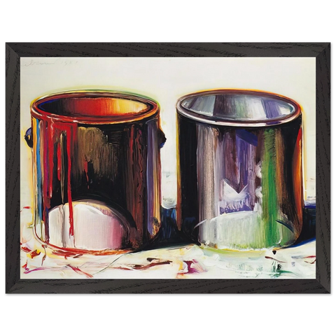 Two Paint Cans - 1987 by Wayne Thiebaud — Framed art print at Zephyeer