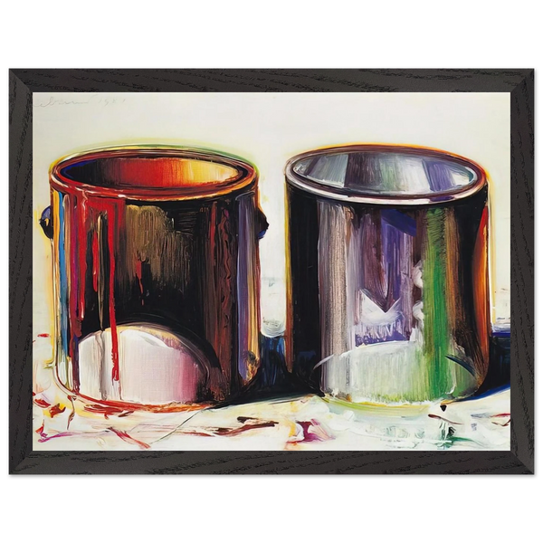 Two Paint Cans - 1987 by Wayne Thiebaud — Framed art print at Zephyeer