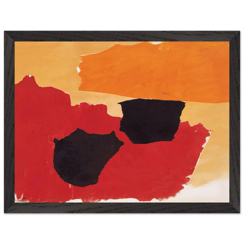 ORANGE RED BLACK 1962 by Esteban Vicente — Framed art print at Zephyeer