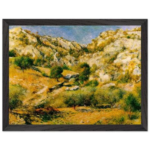 Rocky Craggs at l'Estaque by Pierre-Auguste Renoir — Framed art print at Zephyeer