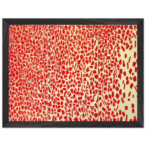 RED AZALEAS SINGING AND DANCING ROCK AND ROLL MUSIC 1976 by Alma Woodsey Thomas — Framed art print at Zephyeer