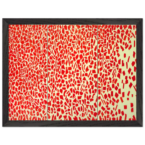 RED AZALEAS SINGING AND DANCING ROCK AND ROLL MUSIC 1976 by Alma Woodsey Thomas — Framed art print at Zephyeer