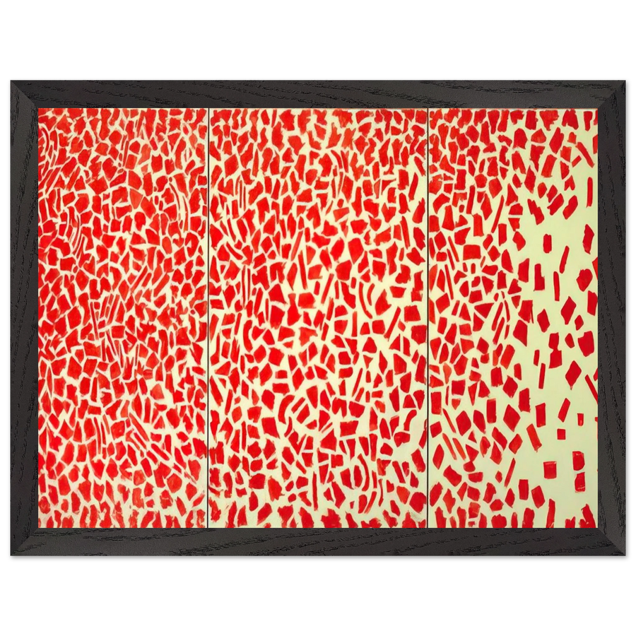 RED AZALEAS SINGING AND DANCING ROCK AND ROLL MUSIC 1976 by Alma Woodsey Thomas — Framed art print at Zephyeer