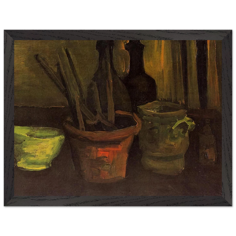 Still Life of Paintbrushes in a Flowerpot by Vincent van Gogh — Framed art print at Zephyeer