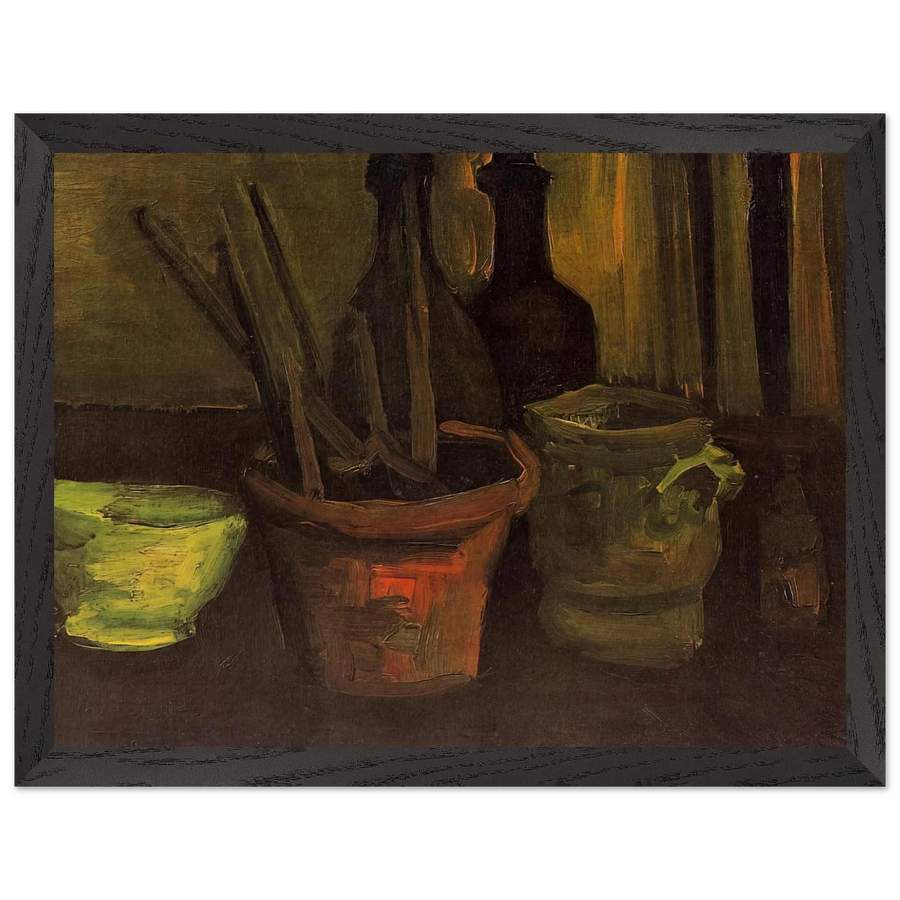 Still Life of Paintbrushes in a Flowerpot by Vincent van Gogh — Framed art print at Zephyeer