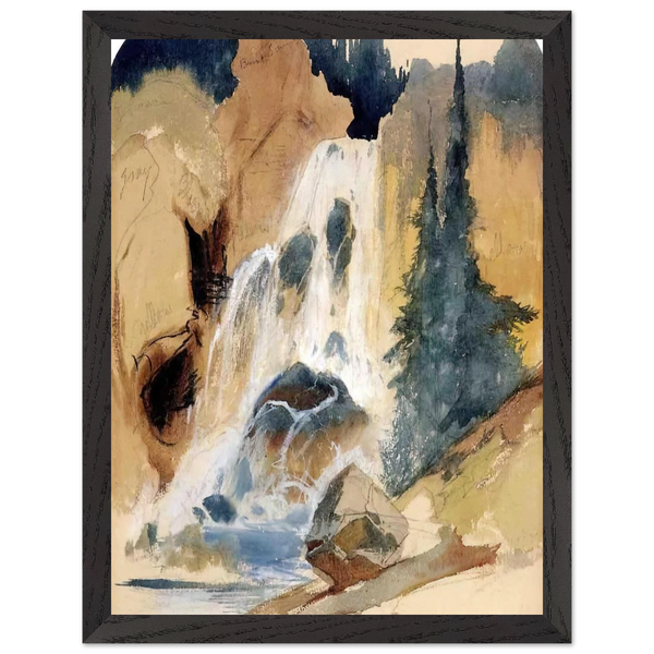 Crystal Falls watercolour by Thomas Moran — Framed art print at Zephyeer