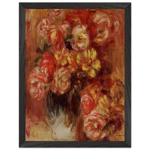Vase of Roses by Pierre-Auguste Renoir — Framed art print at Zephyeer
