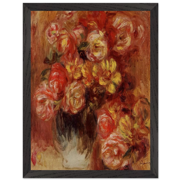 Vase of Roses by Pierre-Auguste Renoir — Framed art print at Zephyeer