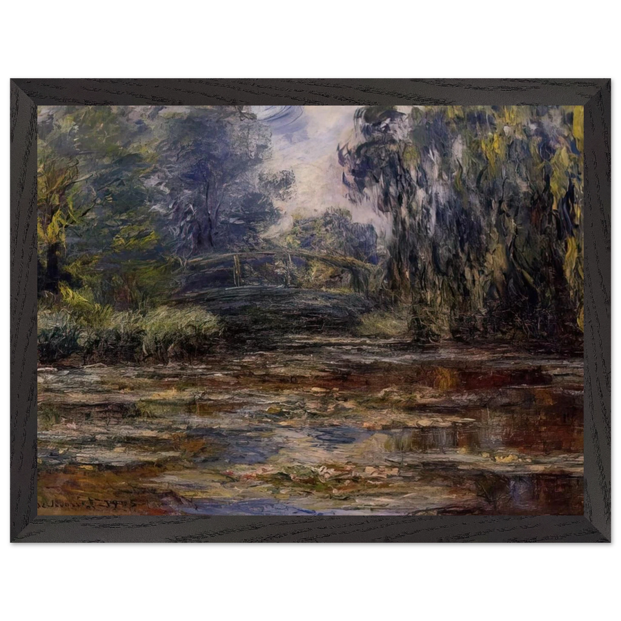 The Water Lily Pond and Bridge by Claude Monet — Framed art print at Zephyeer