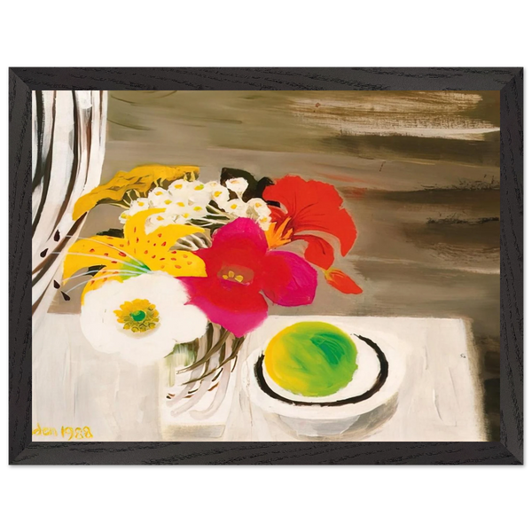 Still Life with Fruit and Flowers - 1988 by Mary Fedden — Framed art print at Zephyeer