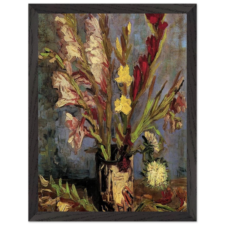 Vase with Gladioli by Vincent van Gogh — Framed art print at Zephyeer