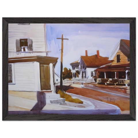Street Corner by Edward Hopper — Framed art print at Zephyeer