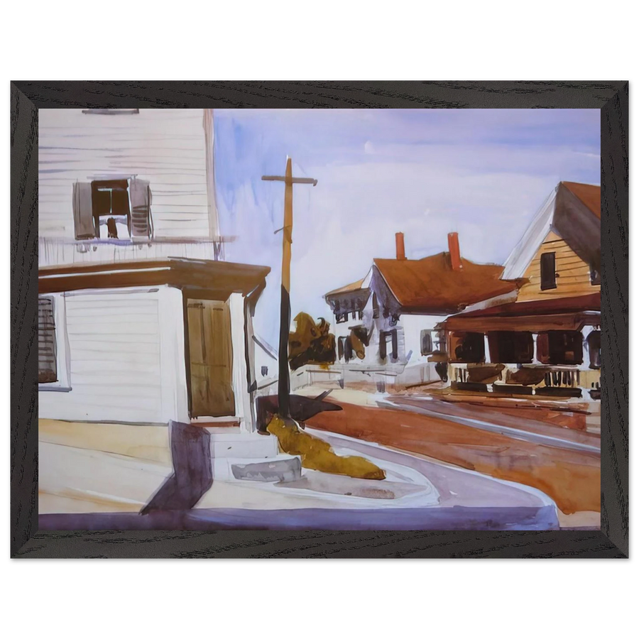 Street Corner by Edward Hopper — Framed art print at Zephyeer