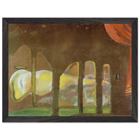 GREAT TAPEWORM MASTURBATOR APPEARS BEHIND ARCADES by Salvador Dali — Framed art print at Zephyeer