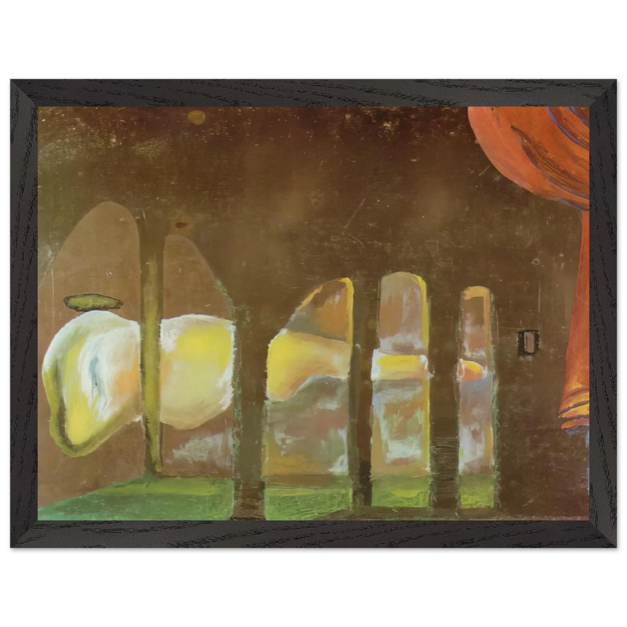 GREAT TAPEWORM MASTURBATOR APPEARS BEHIND ARCADES by Salvador Dali — Framed art print at Zephyeer