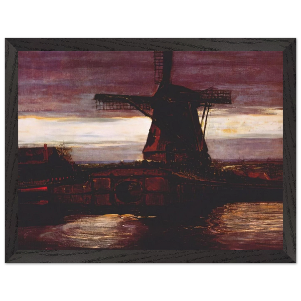 Stammer Mill with Streaked Sky by Piet Mondrian — Framed art print at Zephyeer