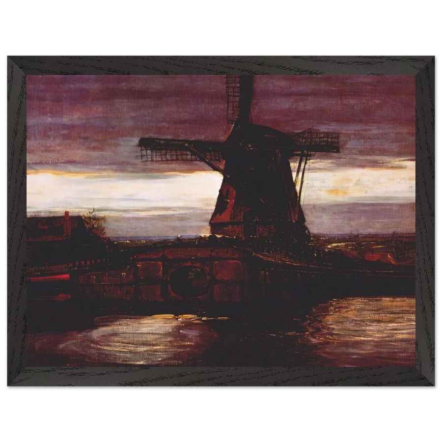 Stammer Mill with Streaked Sky by Piet Mondrian — Framed art print at Zephyeer