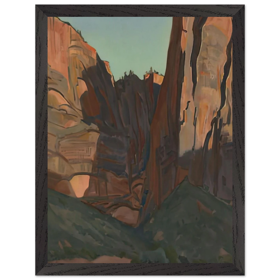 NOTCH IN THE WALL ZION NATIONAL PARK AUGUST 1933 1933 by Maynard Dixon — Framed art print at Zephyeer