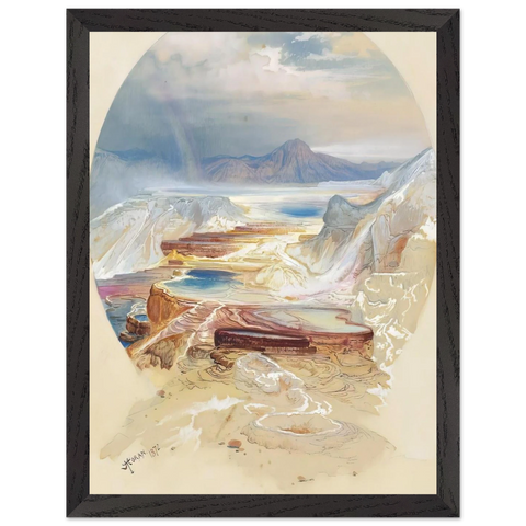 Minerva Terrace Yellowstone by Thomas Moran — Framed art print at Zephyeer