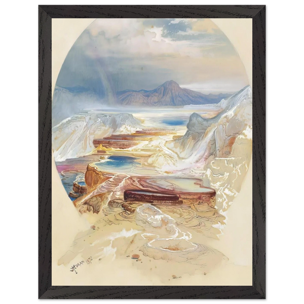 Minerva Terrace Yellowstone by Thomas Moran — Framed art print at Zephyeer