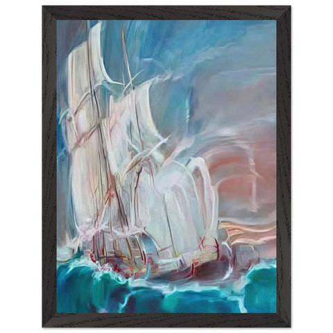 The Great Sail in the Storm by Konrad Zuse — Framed art print at Zephyeer
