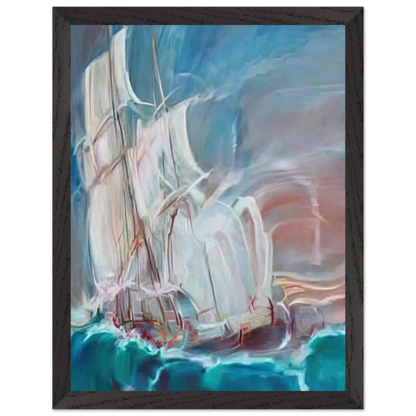 The Great Sail in the Storm by Konrad Zuse — Framed art print at Zephyeer
