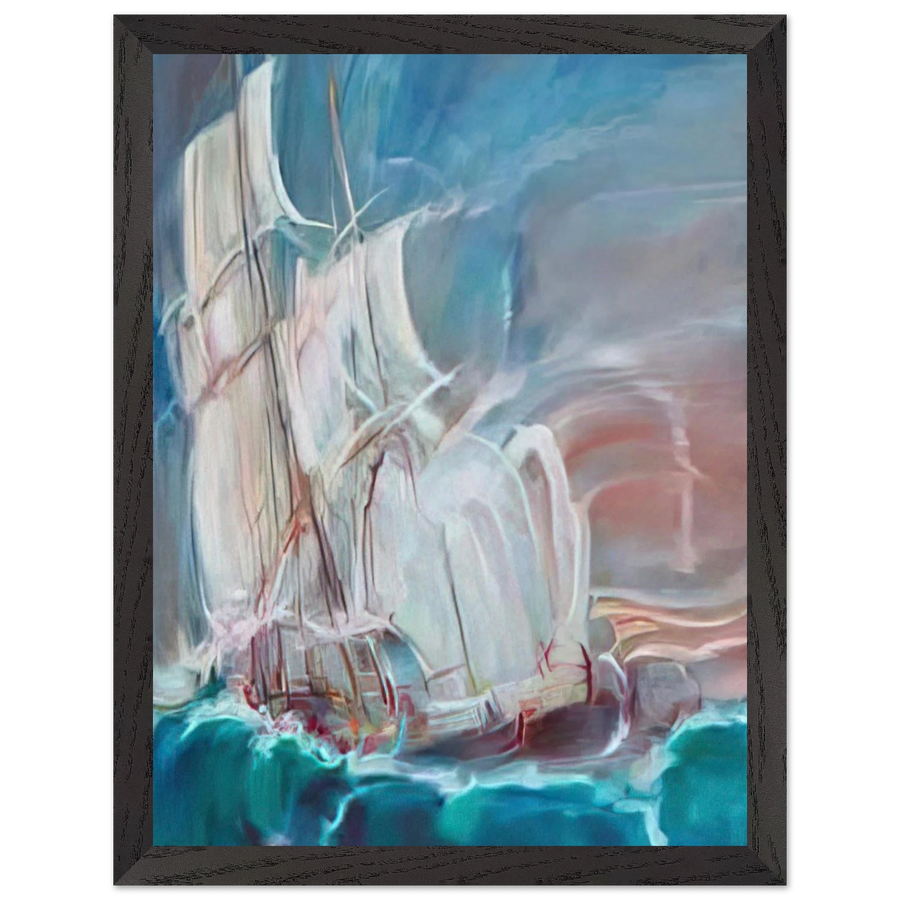 The Great Sail in the Storm by Konrad Zuse — Framed art print at Zephyeer