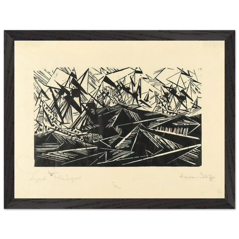 HANSEATIC SHIPS HANSASCHIFFE 1919 by Lyonel Feininger — Framed art print at Zephyeer