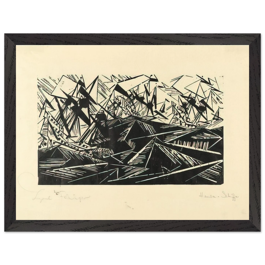 HANSEATIC SHIPS HANSASCHIFFE 1919 by Lyonel Feininger — Framed art print at Zephyeer