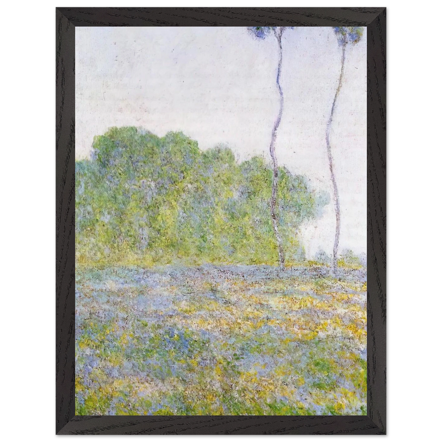 Springtime. Meadow at Giverny by Claude Monet — Framed art print at Zephyeer