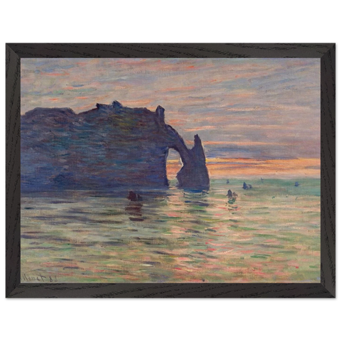 Etretat, Sunset by Claude Monet — Framed art print at Zephyeer