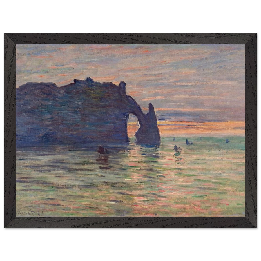 Etretat, Sunset by Claude Monet — Framed art print at Zephyeer