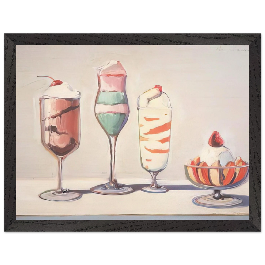 Four Sundaes - Pop Art by Wayne Thiebaud — Framed art print at Zephyeer
