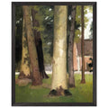 YERRES THROUGH THE GROVE THE ORNAMENTAL FARM by Gustave Caillebotte — Framed art print at Zephyeer