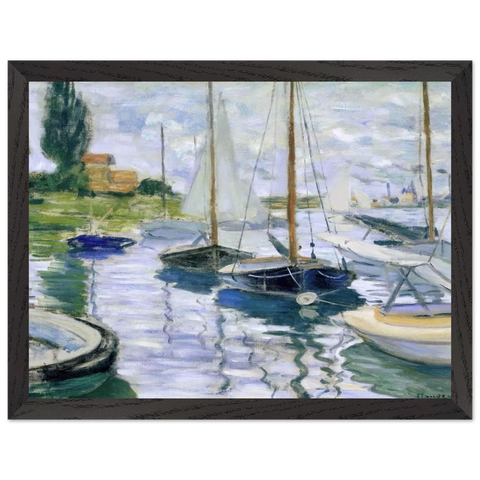 Boats at rest, at Petit-Gennevilliers by Claude Monet — Framed art print at Zephyeer